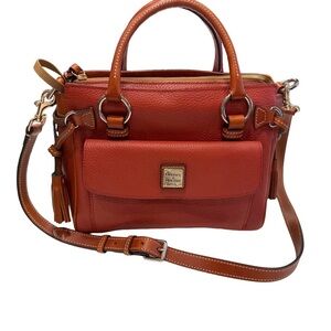 Dooney & Bourke Medium Pocket Satchel / Crossbody Bag Terracotta NWT